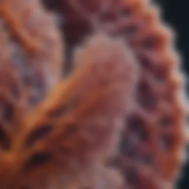 Microscopic Examination of Crystallized Lung Tissue Microscopic view of lung tissue with crystallization