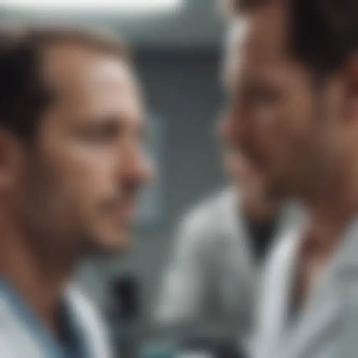 Medical professionals discussing AIDS research