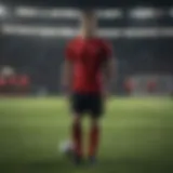 Soccer player wearing a heart rate monitor during training