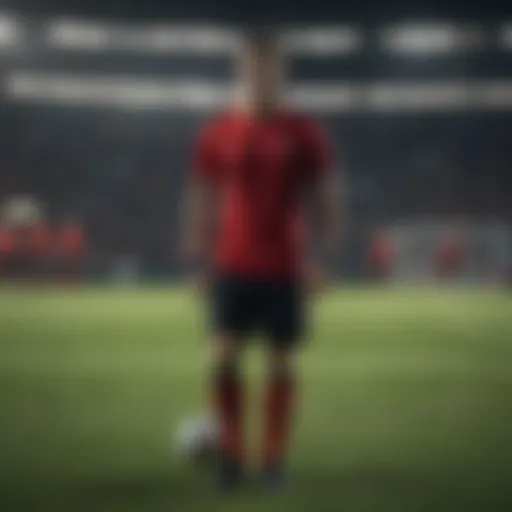 Soccer player wearing a heart rate monitor during training