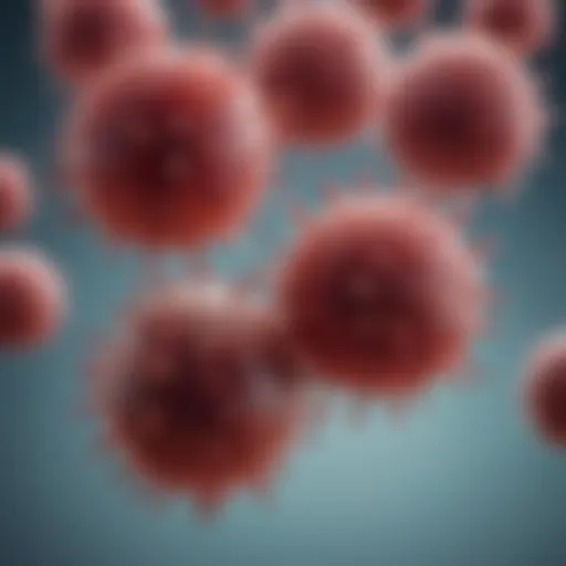 An illustration depicting the interaction between HIV and helper T cells.