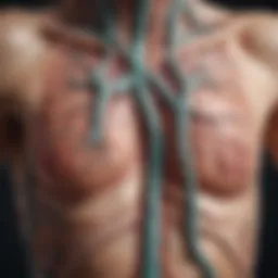Detailed illustration of lymph node structure