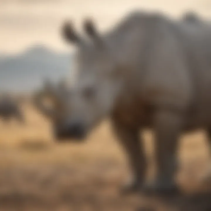 Conservationists working to protect the northern white rhino.