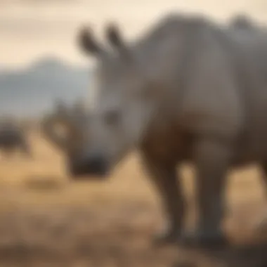 Conservation Efforts for the Northern White Rhino Conservationists working to protect the northern white rhino.