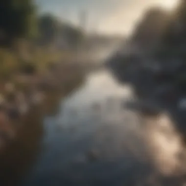 Pollution and Water Quality Degradation A river polluted by industrial waste