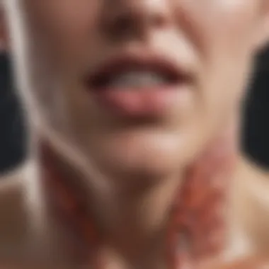 Illustration depicting symptoms of Candida infection
