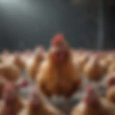 Symptoms of chicken parasite infestation