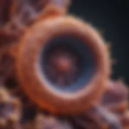 Illustration of the cellular structure related to colorectal cancer biology