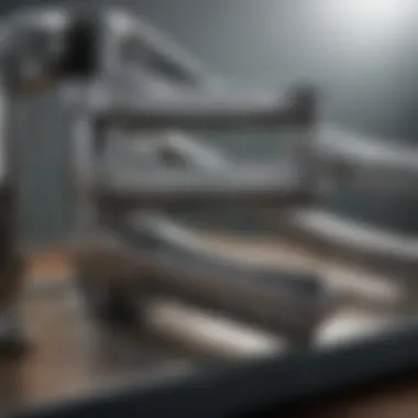 Close-up view of various dehorning iron types