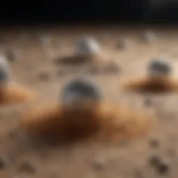 Visualization of varying dust particle sizes under a microscope