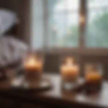 A serene setting with a candle and comforting objects, representing hospice care.