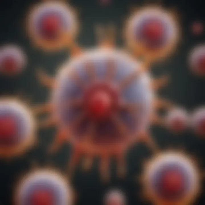 Diagram showcasing the role of eosinophils in allergic responses