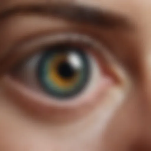 Close-up of a cornea affected by keratoconus