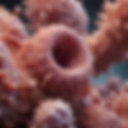 Microscopic view of mucocele formation