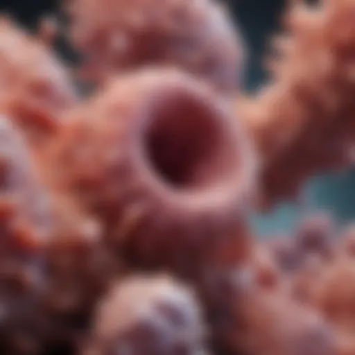 Microscopic view of mucocele formation