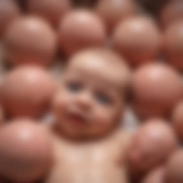 Illustration depicting various types of newborn hemangiomas