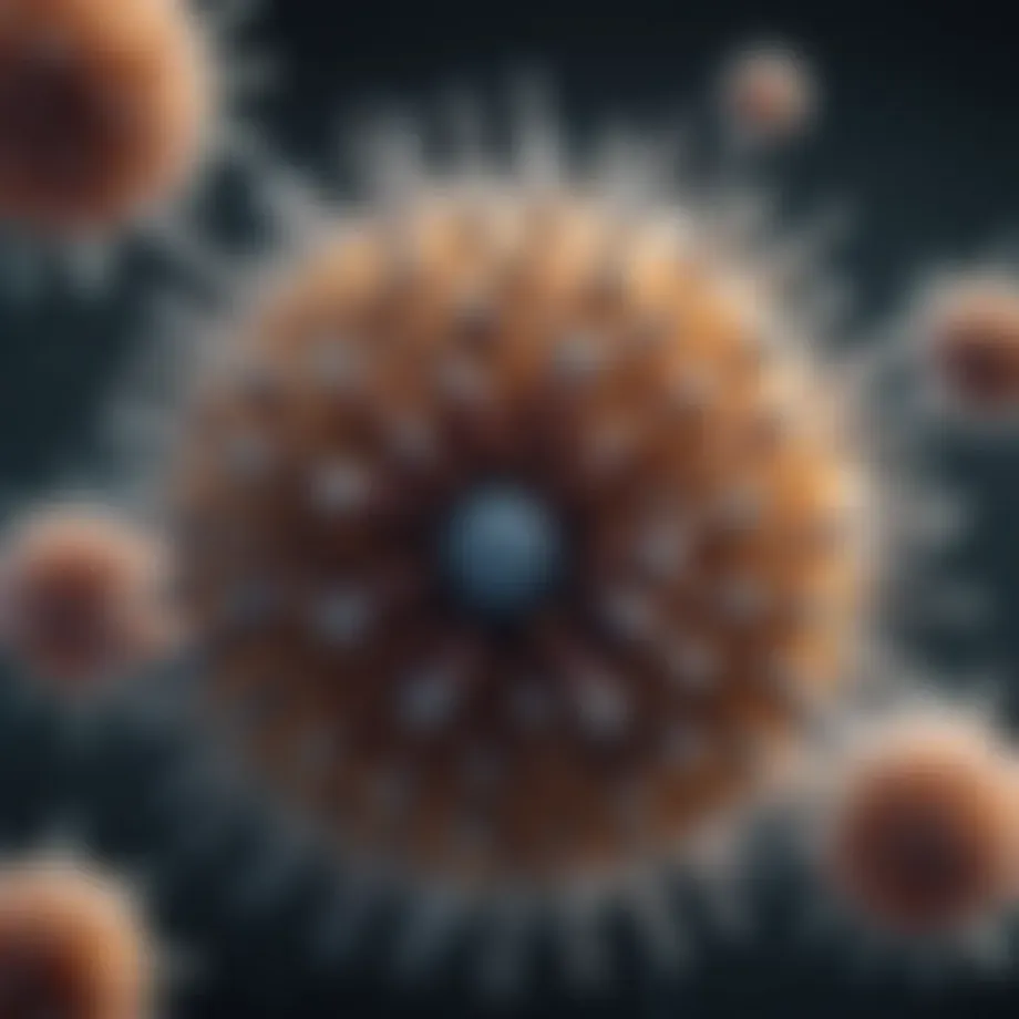 Illustration showing the spread of influenza virus