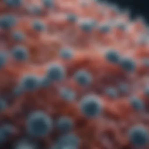 Microscopic view of pneumonia-causing bacteria