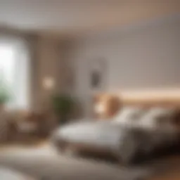 A serene bedroom environment promoting restful sleep