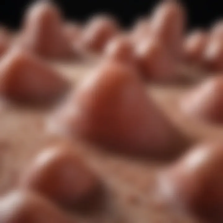 Illustration depicting the formation of tophi in gout
